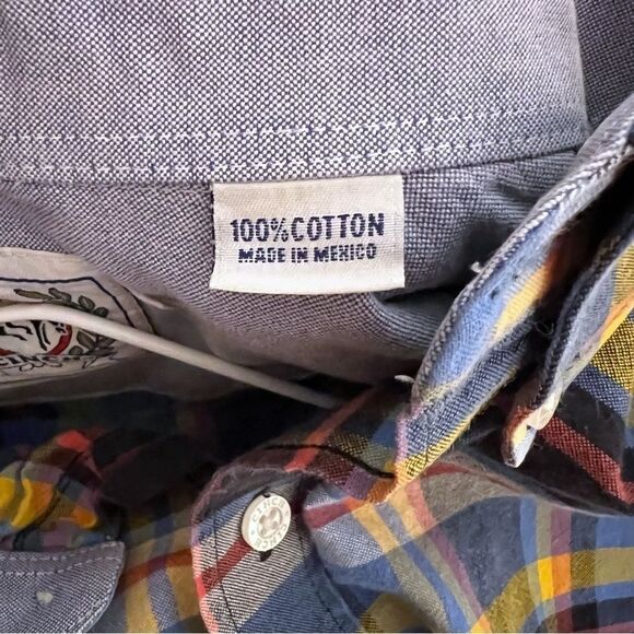 Cinch Long Sleeve Button Down Shirt Mens M  Plaid Pocket Western Cowboy Rodeo - Picture 7 of 8